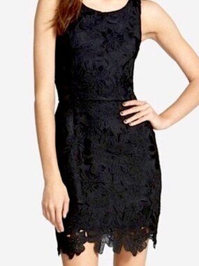 ASTR Black Lace Mini Dress LBD Sleeveless Size Large